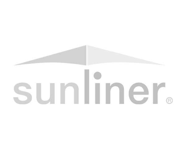 SunLiner Leihschirm 350cm, weiß/weiß, mit Flachständer