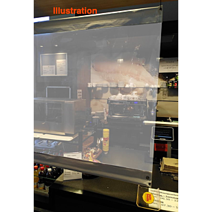 Corona-Schutzvorhang / Kassenschutz