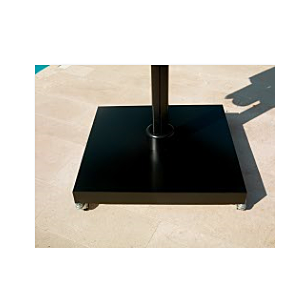 Prostor Schirmsockel aus Stahl 100x100x10cm inkl. Standrohr und Abdeckung