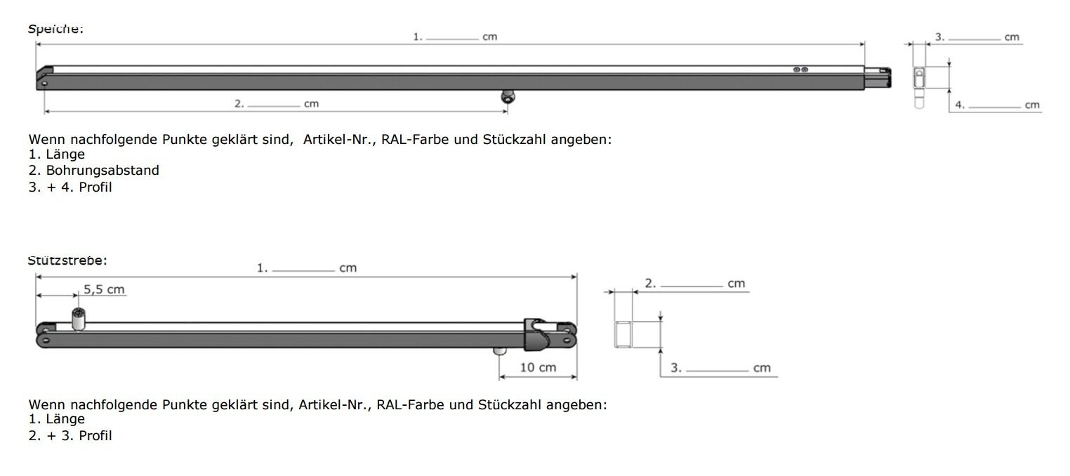 Ersatzspeiche / -strebe