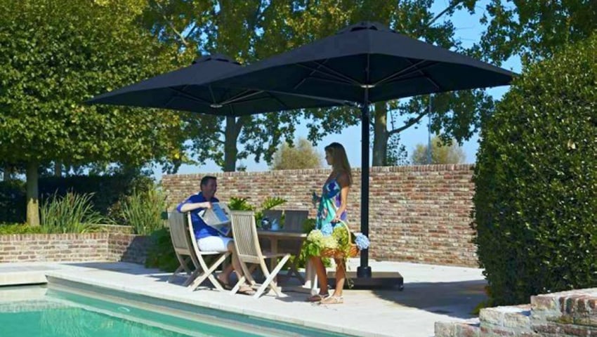 Sind Ampel- und Freiarmschirme für den privaten Garten interessant?