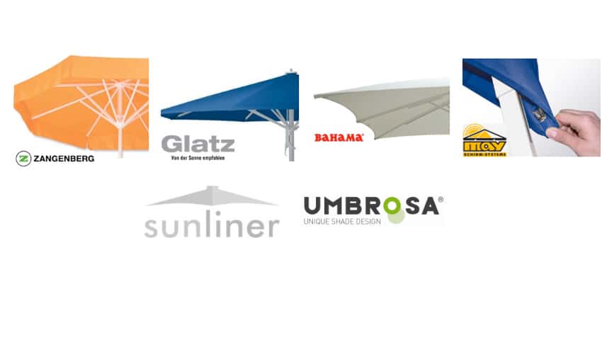 Zangenberg, Glatz & Co. – unsere namhaften Sonnenschirmmarken