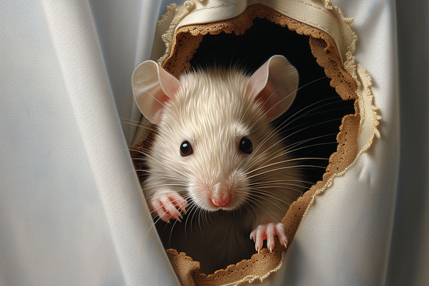 Nagetiere bei der Winterienlagerung von Sonnenschirmen