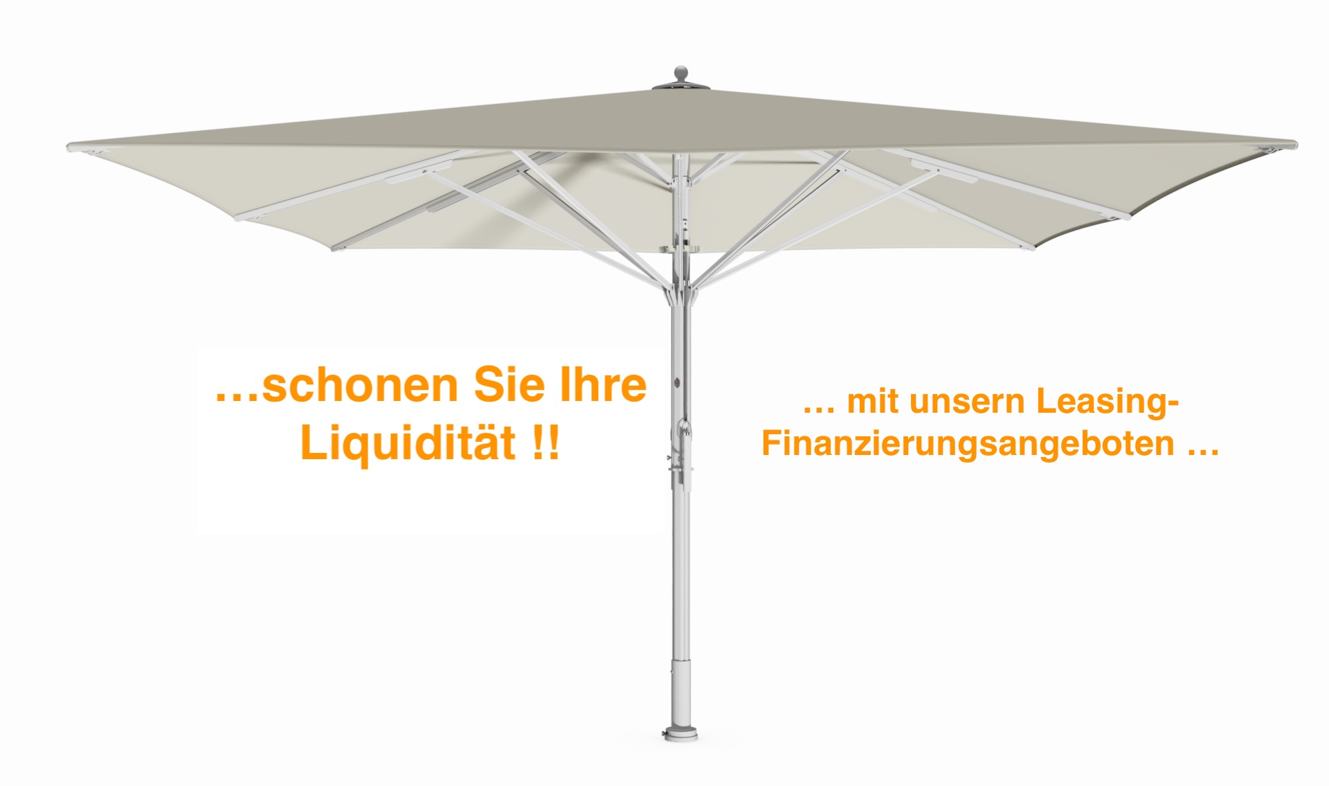Leasing und Finanzierung von Sonnenschirmen