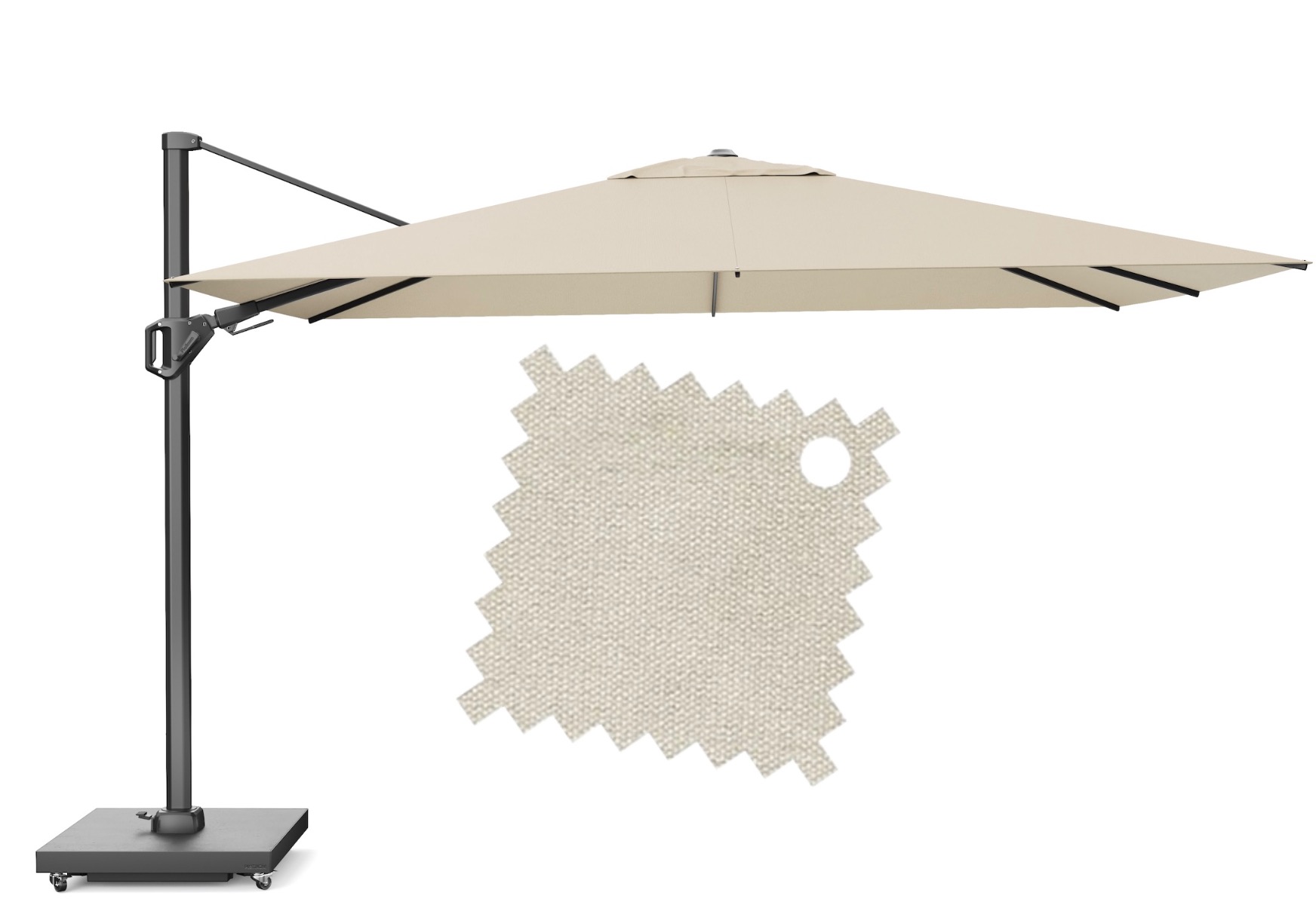 Stoffklasse 4 Premium + Gestellfarbe anthrazite / Bespannung Champagne